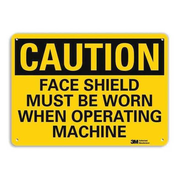 Lyle Safety Sign,Face Shield Worn,10in.H U4-1297-RA_14X10