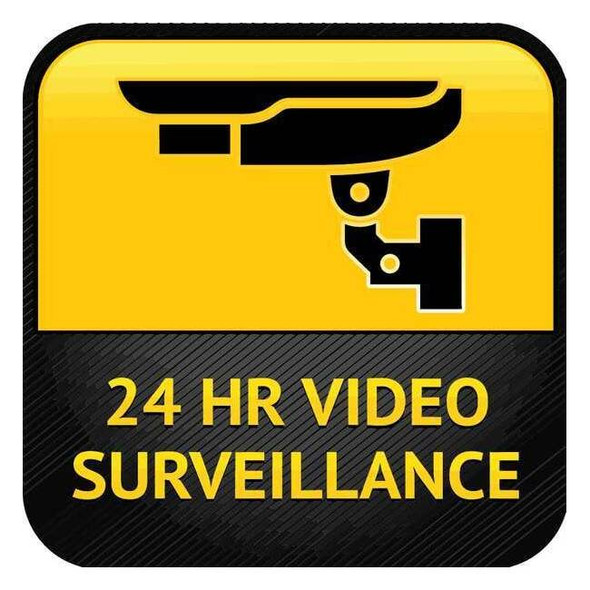 Zing Security Window Decals,4H x 4W,PK2 2772