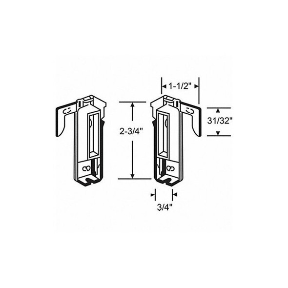 Manufacturer Varies Hanger, 1 1/2 in W, 2 3/4 in L, Gray 3-118A Manufacturer Varies Hanger, 1 1/2 in W, 2 3/4 in L, Gray 3-118A