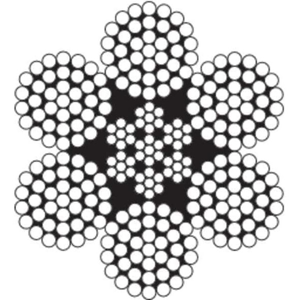 Manufacturer Varies Cable,1/4 In,L 100 Ft,WLL 900 Lb 2TAU1