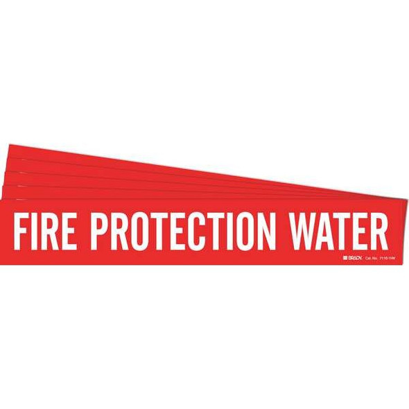 Brady Pipe Marker,Fire Protection Water,PK5, 7110-1HV-PK 7110-1HV-PK