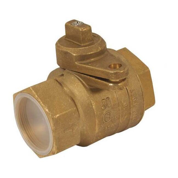 Jomar Valve 2" FNPT Brass Gas Ball Valve Inline 240-008B