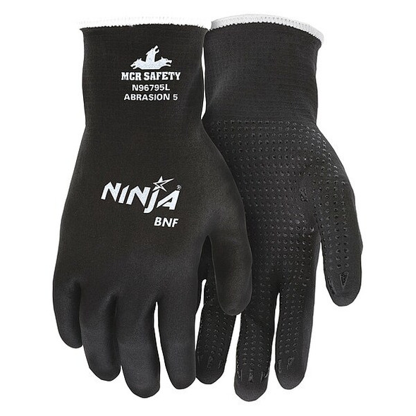Mcr Safety Coated Gloves,Nylon,2XL,PR N96795XXL Mcr Safety Coated Gloves,Nylon,2XL,PR N96795XXL