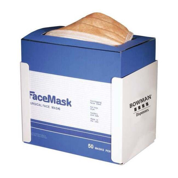 Bowman Dispensers Face Mask Dispenser,White,Steel FB-040