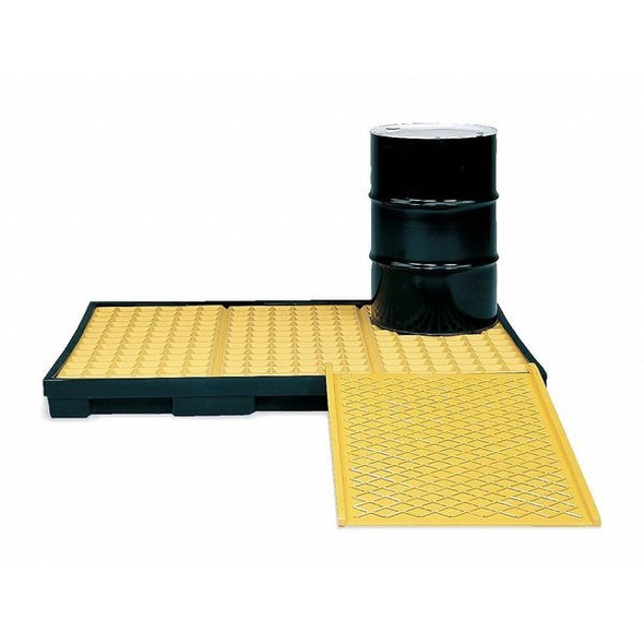 Spill Deck, 66 gal Spill Capacity, 6 Drums, 8,000 lb Load Capacity, Polyethylene