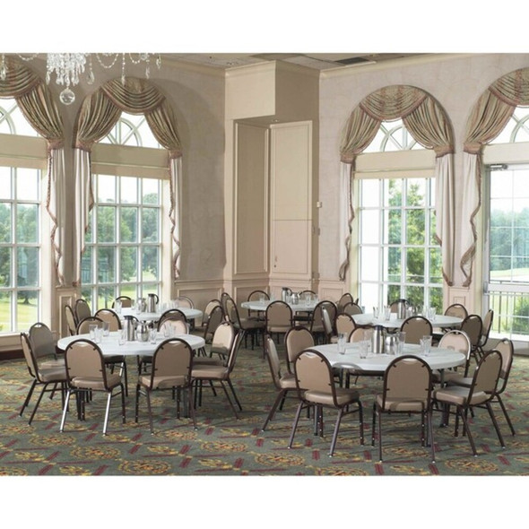 National Public Seating Stacking Chair, 9200 Series, Vinyl Beige 9201-M