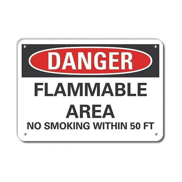 Danger Sign, 10" H, 14 in W,  Horizontal Rectangle, English, LCU4-0571-NA_14X10