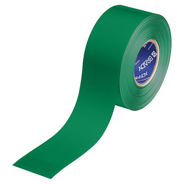 Brady Floor Marking Tape,Green,3"W,100ft 177031