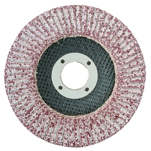 Aluminum Reg T27 Flap Disc, 4-1/2 in dia, 36 Grit, 7/8 Arbor, 13300 RPM Pack of 10