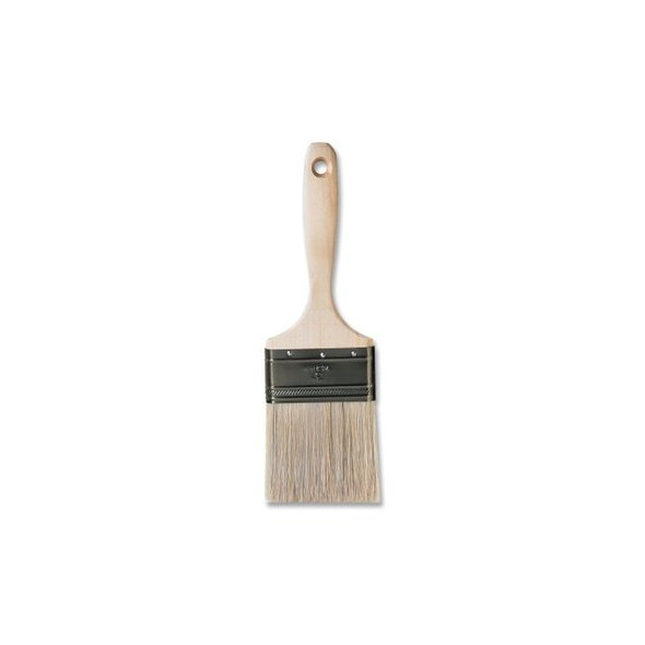 One Coat™ Trim/Wall White China Brush, 11/16 in Thick, 3 in W, Beavertail Style/Sanded Wood Handle Pack of 6