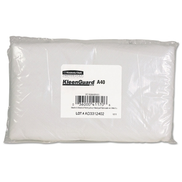 A40 Liquid and Particle Protection Sleeve Protector, 18 in L, Elastic Bicep/Wrist Closures, One Size Fits Most, White Pack of 200