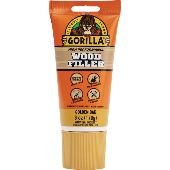 Gorilla 6 Oz. Golden Oak Wood Filler Tube 112125