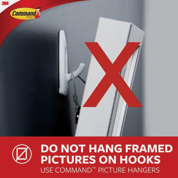 Command Small Bath Hook, Matte Black, 2 Hooks, 4 Strips