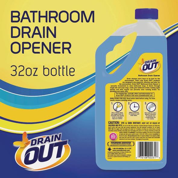 DrainOut 32 Oz. Liquid Bathroom Drain Opener DOB0632N 406736