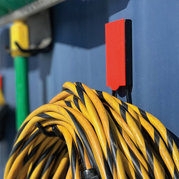 Gator Magnetics MIDI 4 In. Red Open Magnetic Hook, 25 Lb. Capacity