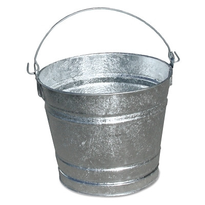 Hot-Dipped Galvanized Pail, 10 qt Pack of 12
