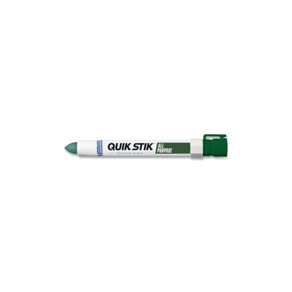 Quik Stik® All Purpose Solid Paint Marker, 11/16 in Tip, 6 in L, Green Pack of 12