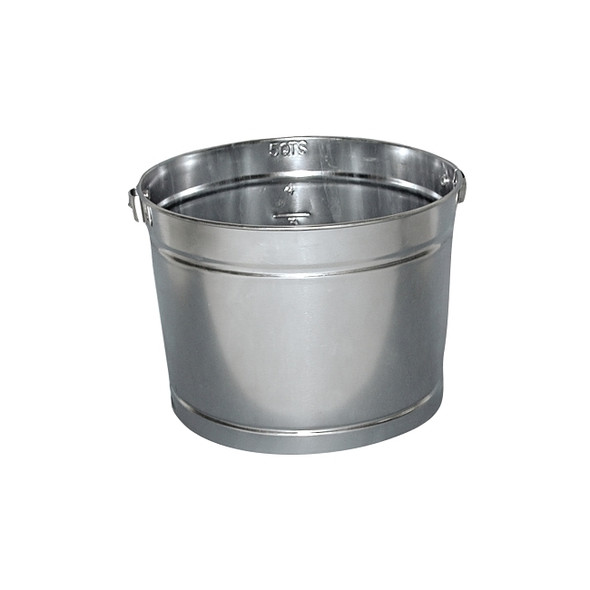 Metal Paint Pail, 5 qt, Steel, Silver Pack of 12