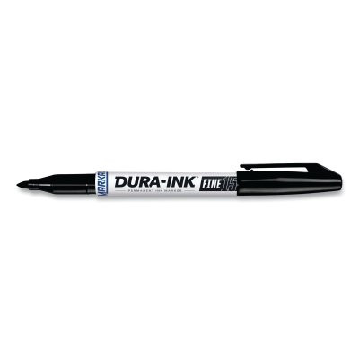 Dura-Ink® 15 Marker, Black, 1/16 in, Felt Pack of 12