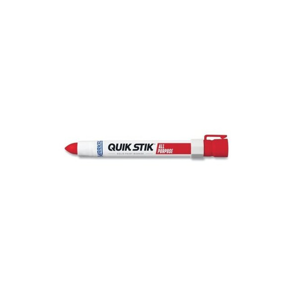 Quik Stik® All Purpose Solid Paint Marker, 11/16 in Tip, 6 in L, Red Pack of 12