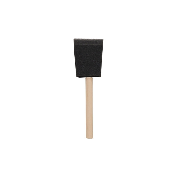 Foam Brush, 3 in W, Wood Handle Pack of 40