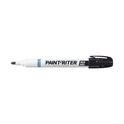 Paint-Riter® Water-Based Paint Marker, Black, 1/8 in, Medium Tip Pack of 48
