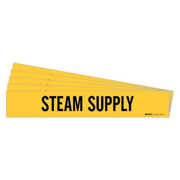 Brady Pipe Marker,Steam Supply,PK5 7272-1-PK
