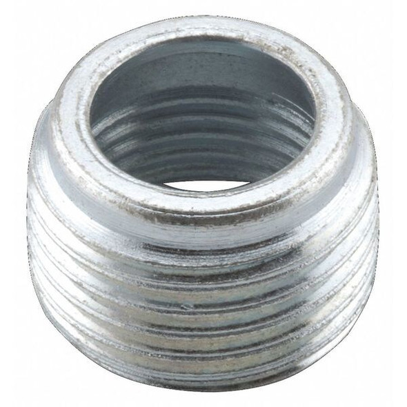 Raco IMC Bushing, 1-1/2 in x 1/2 in, Threaded, Steel, Zinc Plated, Gray 1148