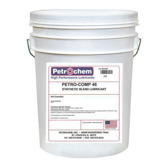 Petrochem Compressor Oil,5 gal.,Pail,Mineral Oil PETRO-COMP 46-005
