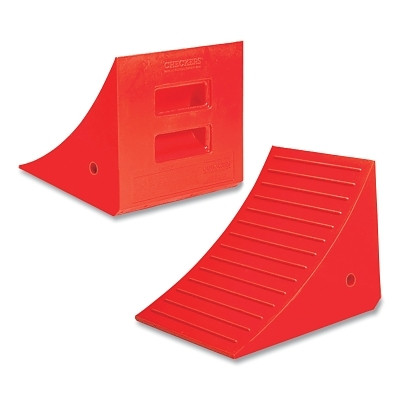 General Purpose Utility Wheel Chock, 245000 lb Load Capacity, 46 in to 65 in Tires, Orange