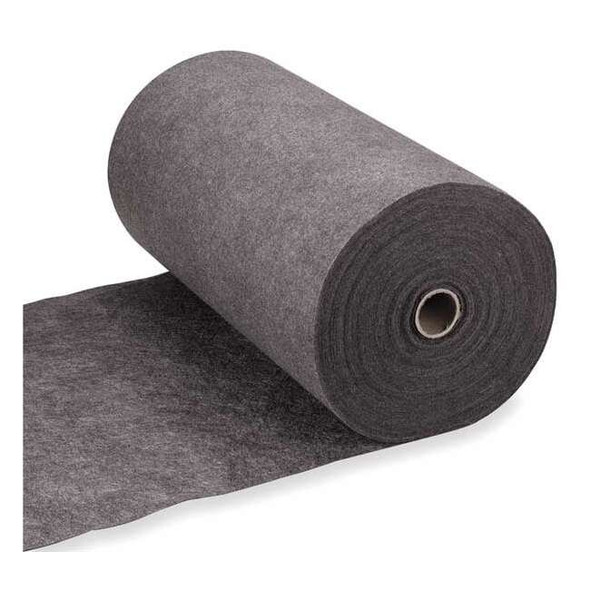 Sorbent Roll, 54 gal, 3 ft x 300 ft, Universal, Gray, Polypropylene