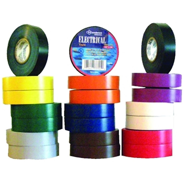 Electrical Tape, 3/4 in x 66 ft, White Pack of 100