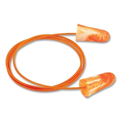 Softies Foam Earplugs, Foam, Orange, Corded Pack of 100