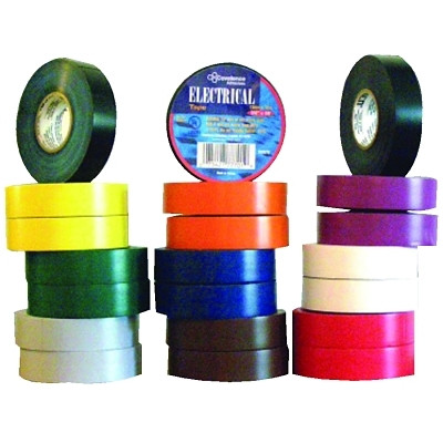 Electrical Tape, 3/4 in x 66 ft, Green Pack of 100