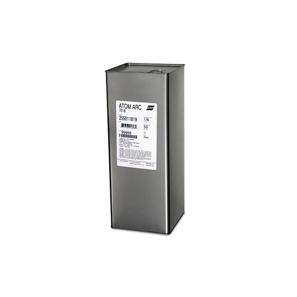 Atom Arc 7018 Electrode, 5/32 in dia, 14 in L, 50 lb, Hermetically Sealed Can Pack of 50