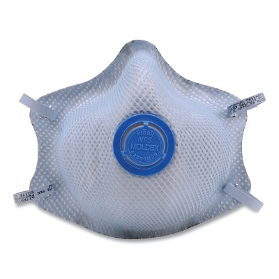 2500 Series N95 Particulate Respirators, Half-facepiece, 2-Strap, Medium/Large Pack of 10
