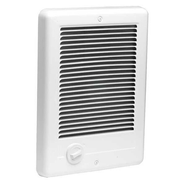 Recessed Electric Wall-Mount Heater, Recessed, 1500/1125W W, 240/208V AC, White
