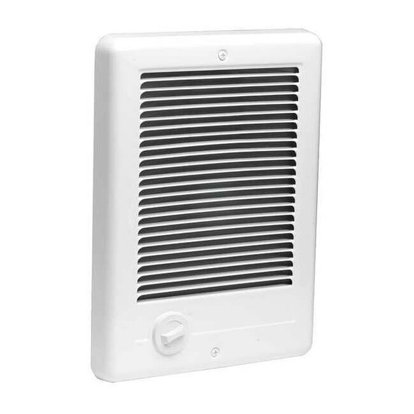 Recessed Electric Wall-Mount Heater, Recessed, 1500/1125W W, 240/208V AC, White