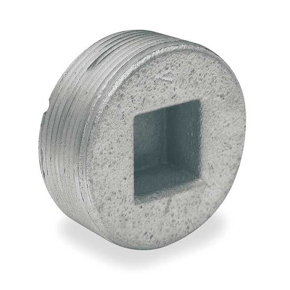 Hubbell Killark Haz Loc Plug, 2 in, Threaded, Iron, Galvanized, Gray PLUG6