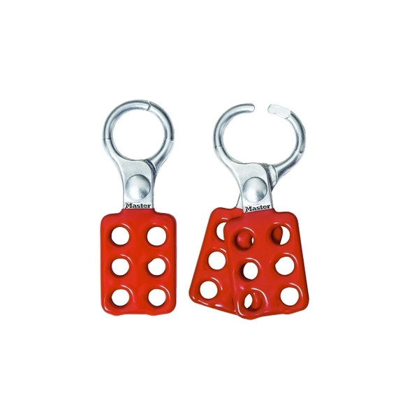 Safety Series™ Lockout Hasp, Aluminum, 1-1/2 in W x 4-3/8 in L, 1 in Jaw dia