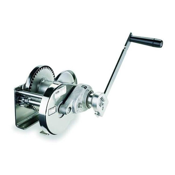 Thern Hand Winch,Spur Gear,w/Brake,2000 lb. M4312PBSS