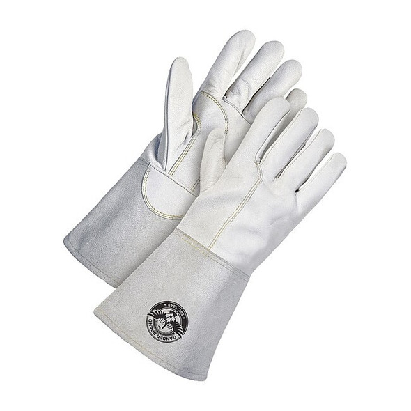 60-1-1720 Welding Gloves, Gauntlet Cuff, Wing Thumb, Premium Goatskin, XL, 1 PR