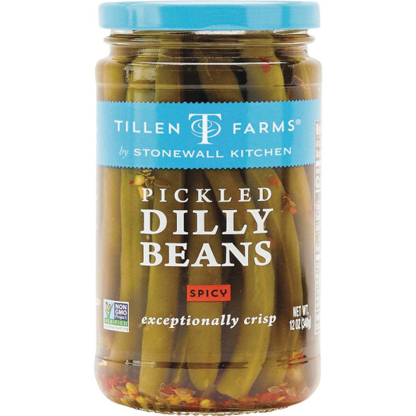 Tillen Farms 12 Oz. Pickled Dilly Beans, Spicy 300104 Pack of 6