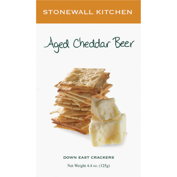 Stonewall Kitchen 4.4 Oz. Aged Cheddar Beer Crackers 553007 Pack of 6