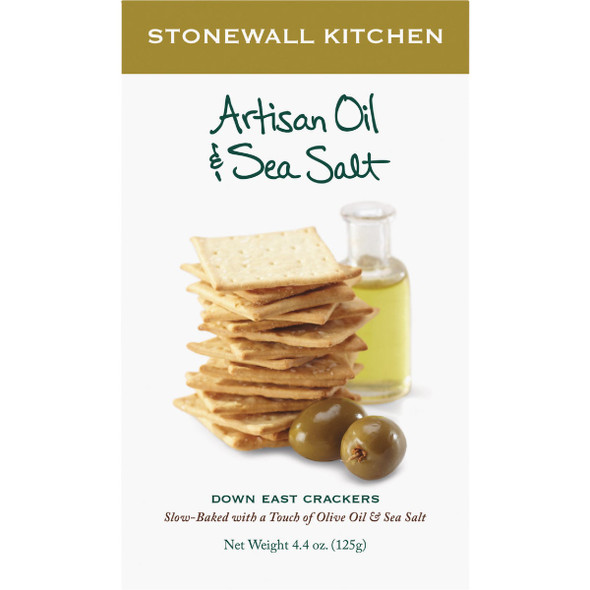 Stonewall Kitchen 4.4 Oz. Artisan Oil & Sea Salt Crackers 553094 Pack of 6