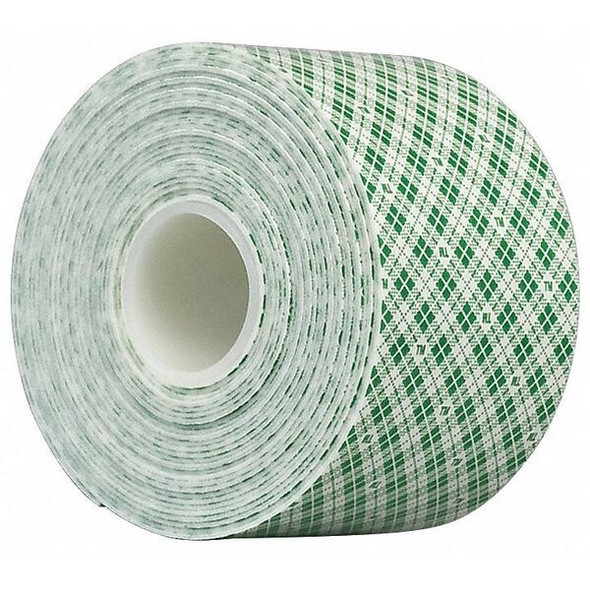 Double-Sided Foam Tape, 4 in W, 5 yd L, 1/32 in, Polyurethane Foam, Double-Sided
