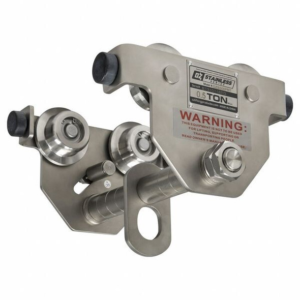 Oz Lifting Products Stainless Steel Push Beam Trolley OZSS05PBT