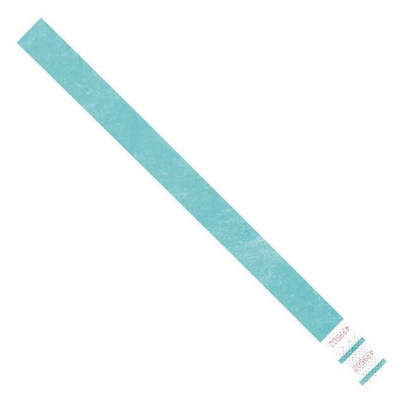 Tyvek Tyvek Wristbands, 3/4" x 10", Teal, PK500 WR101TL