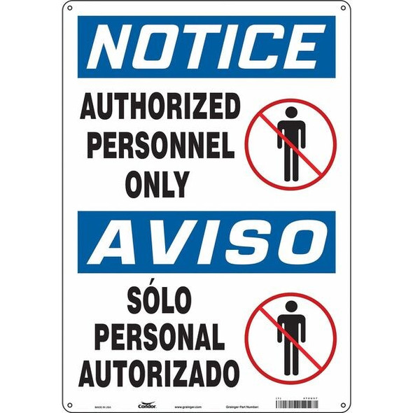 Condor Safety Sign,20 in x 14 in,Aluminum 472U57