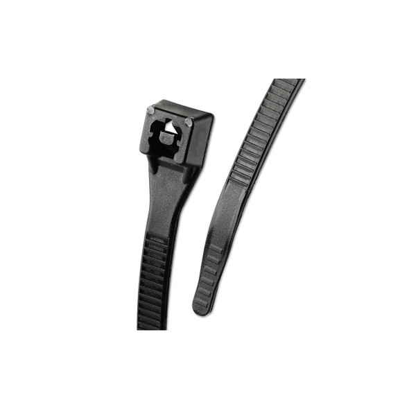 Xtreme Temp Cable Ties, 50 lb Tensile Strength, 14 in, Black, 100/Bag Pack of 10